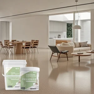 Factory Customized Eco friendly Self Leveling Two Component Epoxy Resin Colored Sand Floor Liquid Coating Quartz Sand Terrazzo