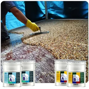 Factory Liquid Clear 2 1 Epoxy Resin Stone Flooring for Gravel Surface Bonding Driveway Paving Pebble Stone Floor Coating