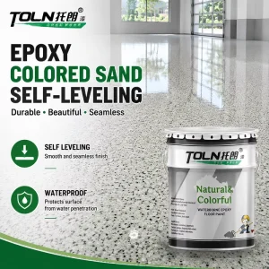 Factory Luxury Marble Effect Epoxy Colored Sand Wear Resistant Self Leveling Epoxy Floor Coating for Warehouse Concrete Flooring