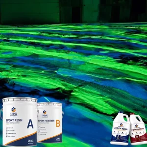 Factory Metallic 3D Flooring Epoxy Resin Hardener Multi Color Pigment Floor Coating & Paint