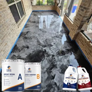 Factory Price 100% Solid Metallic Epoxy Floor Resin Kit Self Leveling Durable Concrete Floor Coating for Garage Shop Flooring