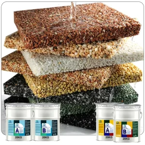 Factory Price 2 1 Epoxy Resin Stone Flooring for High Permeable Bound Gravel Driveway Paving Pebble Stone Floor