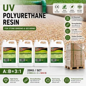 Factory Sale Transparent Aliphatic Uv Resistance Polyurethane Resin Glue Binder Gravel Stone Driveway