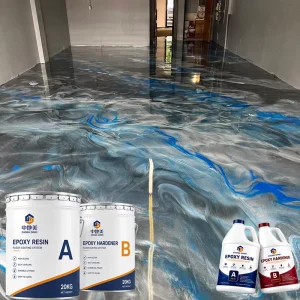 Factory Self-Leveling Metallic Epoxy Floor Coating Resina Epoxica for Concrete 3D Art Flooring