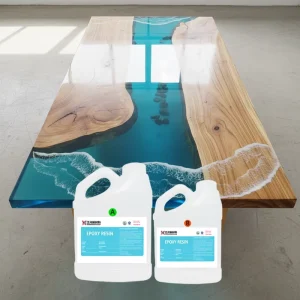 Factory Supply Heat Scratch Resistant Low Odor Anti Yellowing Liquid AB Glue Epoxy Resin Table Making Construction Packing Use