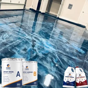 Fast Curing Metallic Epoxy Floor Coating System Self Leveling Resin Floor Paint for Industrial Warehouse Commercial Flooring