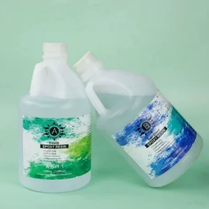 Free Sample UV Epoxy Resin Floor Paint Tile Adhesive Double Components Crystal Clear Liquid Self Leveling Coating 20kg Gallon