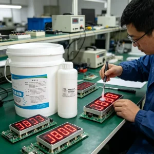 HY484 Self leveling Thermally Conductive Adhesive Epoxy Potting Compound Sealant for Power Electronics