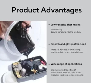 HY484 Two Part Epoxy AB Glue Electronic Component Sealant Potting Adhesive for Transformer PCB Board Sealing