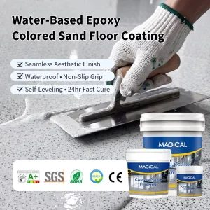 Heavy Duty Water based Epoxy Colored Sand Anti corrosion Industrial Commercial Quartz Floor Coating 5 Gallon