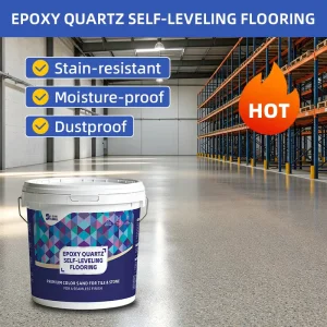 High Gloss 100% Solid Waterproof Anti slip Self Leveling Epoxy Resin Metallic Epoxy Floor Coating Kit for Marble Effect Floor