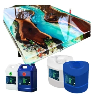High Gloss Bubble Free Crystal Clear Liquid Glass A and B Double Component Epoxy Resin for Art Design