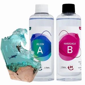 High Gloss Bubble Free Liquid Glass Epoxy Resin Kit 1:1 AB for River Table Wood Art Tables Top
