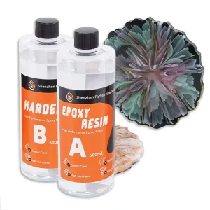 High Gloss Clear Liquid Epoxy AB Resin High Hardness Yellowing Resistant Art Resin for DIY Crafts