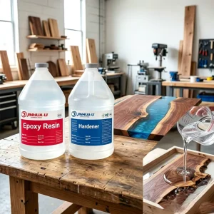 High Gloss Durable Epoxy Resin 1:1 Kit UV Stable Anti-Yellowing Resin for Bar Top and Table