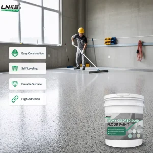 High Gloss Epoxy Sand Flooring UV Resistant Non Slip Epoxy Coating Paint Home Water based Metallic Epoxy Floor