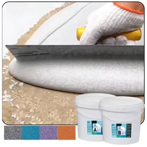 High Gloss Marble Effect 100% Solid Epoxy Resin Self Leveling Colored Sand Epoxy Floor Coating for Concrete Flooring