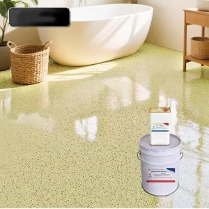 High Gloss Marble Effect Epoxy Floor Coating Waterproof Paint Interior & Exterior Epoxy Colored Sand Self Leveling Floor Paint