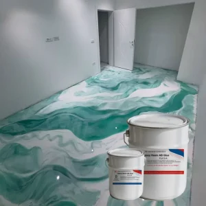 High Gloss Metallic Epoxy Resin Floor Solution for Commercial Kitchen Restaurant Warehouse Garage Basement