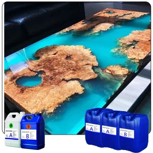 High Gloss Self Leveling Clear a and B Epoxy Resin and Hardener Deep Pour 2 1 3 1 Epoxy Resin for River Table Casting
