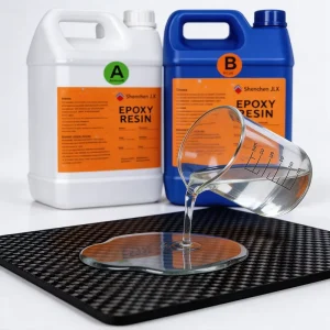 High Gloss Self Leveling Epoxy Resin No Bubbles Self Deaerating High Adhesion Heat Resistant for Carbon Fiber Coating