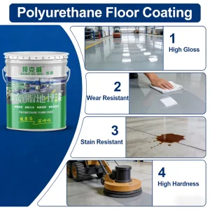High Gloss Wear resistant Stain resistant and High Hardness Polyurethane Floor Paint