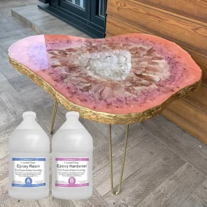 High Gloss Wet Effect 1 1 Crystal Epoxy Table Top Resin for Construction Woodworking UV Proof Water Resistant