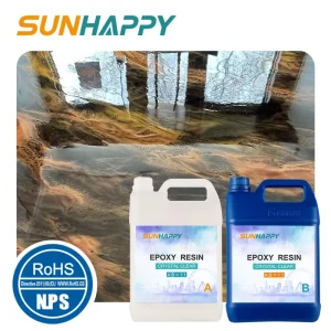 High Hardness Eco-Friendly Anti-Slip UV Resistant Epoxy Double Component Liquid 3D Art Floor Paint Wear Resistant Woodworking