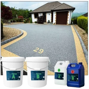 High Permeable Stone Surface Epoxy Resin for Outdoor Bound Gravel Driveway Paving Pebble Stone Epoxy Floor Coating