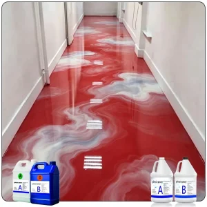 High Scratch Resistant Self Leveling Liquid Resin Metallic Artistic 3D Epoxy Resin Floor Coating for Epoxy Floor