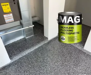 High Solids Resin Polyaspartic Epoxy Flake Floor Coating Anti Slip Chemical Resistant Easy to Apply MAS 100