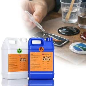 High Surface Tension Epoxy Doming Resin for Stickers Labels Crystal Clear Self Defoaming Factory Price Packing Use