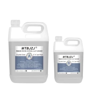 High Temperature Resistance Bubble Free Thick Pour Cast Epoxy Resin Clear Crystal Table Top Coating