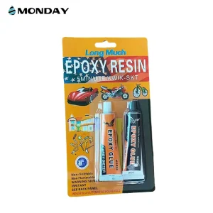 High Temperature Resistant 1:1 Epoxy Resin Adhesive Non Toxic Clear AB Glue 4min Dry for Construction Woodworking Blister Pack