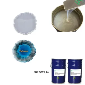High Temperature Resistant Good Fluidity Liquid Silicone Rubber for Resin or Epoxy Mold Casting RTV2 Silicone Rubber