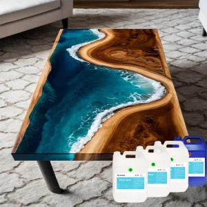 High Transparency Deep Pour Clear 3:1 2 Component Liquid a B Glue Epoxy Resin for River Table