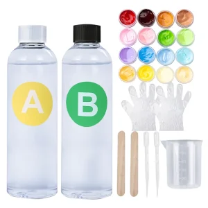 High Transparency Epoxy Resin Kit a and B for Beginners Low Shrinkage High Adhesion Resin Casting DIY Projects