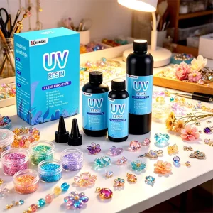 High Transparency Fast Curing 100g Ultraviolet Curing Crystal Clear Acrylic Liquid UV Resin Kit for Beginners