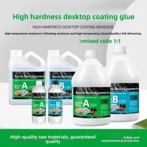 High Transparency River Table Epoxy Resin Hard Glue Deep Pour Anti-Corrosion High Temperature Drip Glue High Hardness AB Glue