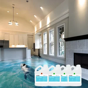 Highly Transparent Yellowing-Resistant Two Component Epoxy Resin Floor Coatings 3D Crystal Construction Use Packing 5kg
