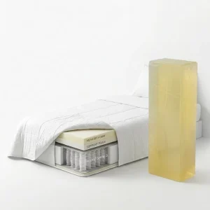 Industrial Grade APAO Amorphous Poly Alpha Olefin Hot Melt Adhesive Non toxic Low Odor Long Open Time For Mattress Bonding