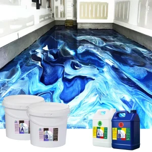 Industrial Liquid Resin Epoxy Clear Epoxy Resin Floor Metallic Epoxy Resin Flooring and Coating for 3D Art Floors