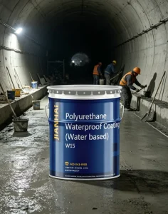 JIANHAI W 15 High Elasticity Waterborne Polyurethane Waterproof Coating UV Resistant Cold Applied for Tunnel Bridge Civil