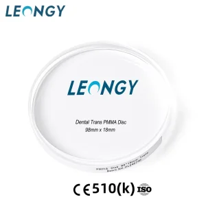 LEONGY 98mm Dental Milling Disc Transparent Material for Orthodontic Model Clear PMMA Disc