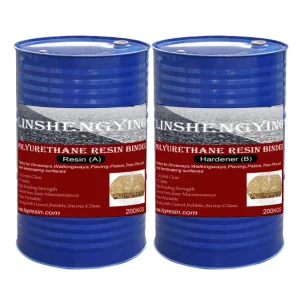 LSY 1 1 Anti Slip Chemical and UVR Polyurethane Resin Binder with Stones for Water Permeable Interior Quartz Stone Flooring