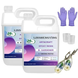 LSY 1 1 Epoxy Resin Kit 1Gallon Clear Strong Anti Yellowing Art Resin Suitable for Casting DIY