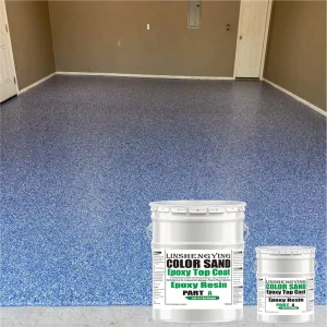 LSY 900 Colorful Quartz Sand Epoxy Floor Paint School Hospital Commercial Complex Floor Renovation