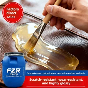 Leather Surface Protecting Water Based Polyurethane Resin Pearlescent Finish Customizable Color Smooth Non Sticky Feel Made