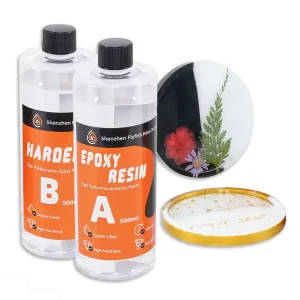 Liquid Clear Two-Component 1:1 Craft Resin Yellowing Resistant Bubble-Free Epoxy Resin for DIY Art Resin Crafts