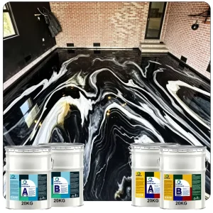 Liquid Epoxy Resin Floor Coating Metallic Epoxy Flooring Resin Epoxy for Concrete Floors